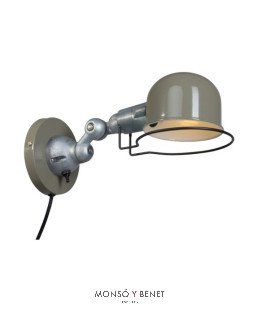 FOCO PARED VINTAGE E14 AP-7657 GRIS VERDOSO CON INTERRUPT.
