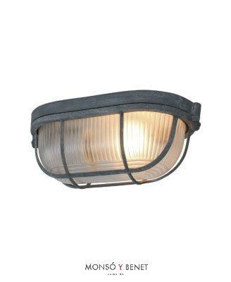 APLIQUE TORTUGA ESTAY-P AO E27 GRIS OXIDO USO INTERIOR