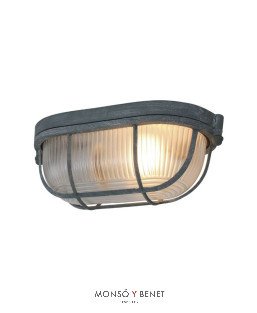 APLIQUE TORTUGA ESTAY-P AO E27 GRIS OXIDO USO INTERIOR