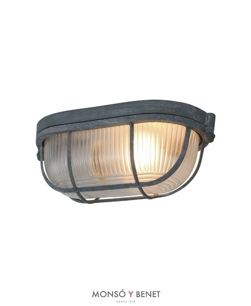 APLIQUE TORTUGA ESTAY-P AO E27 GRIS OXIDO USO INTERIOR