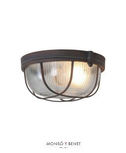 APLIQUE TORTUGA AMURA-P MO E27 MARRON OXIDO USO INTERIOR