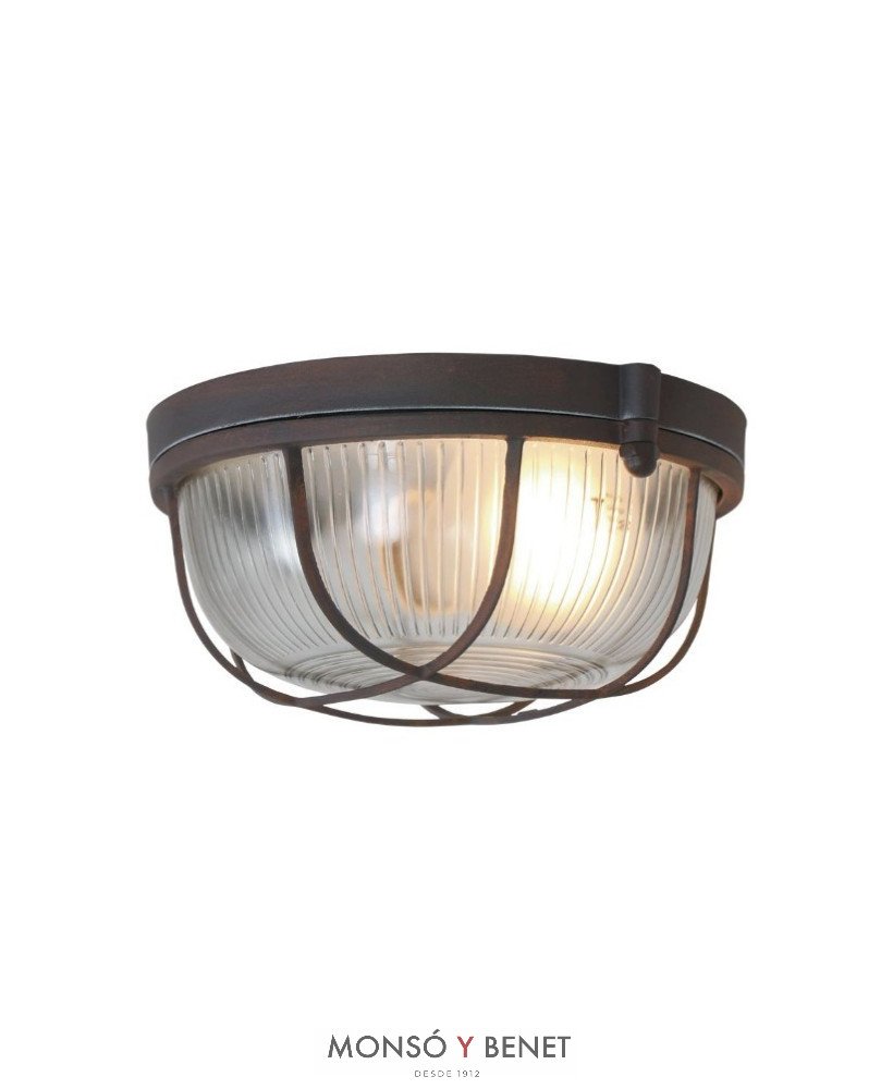 APLIQUE TORTUGA AMURA-P MO E27 MARRON OXIDO USO INTERIOR