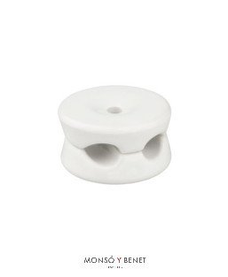 SOPORTE DOBLE PARA CABLE SP-151 PORCELANA BLANCO