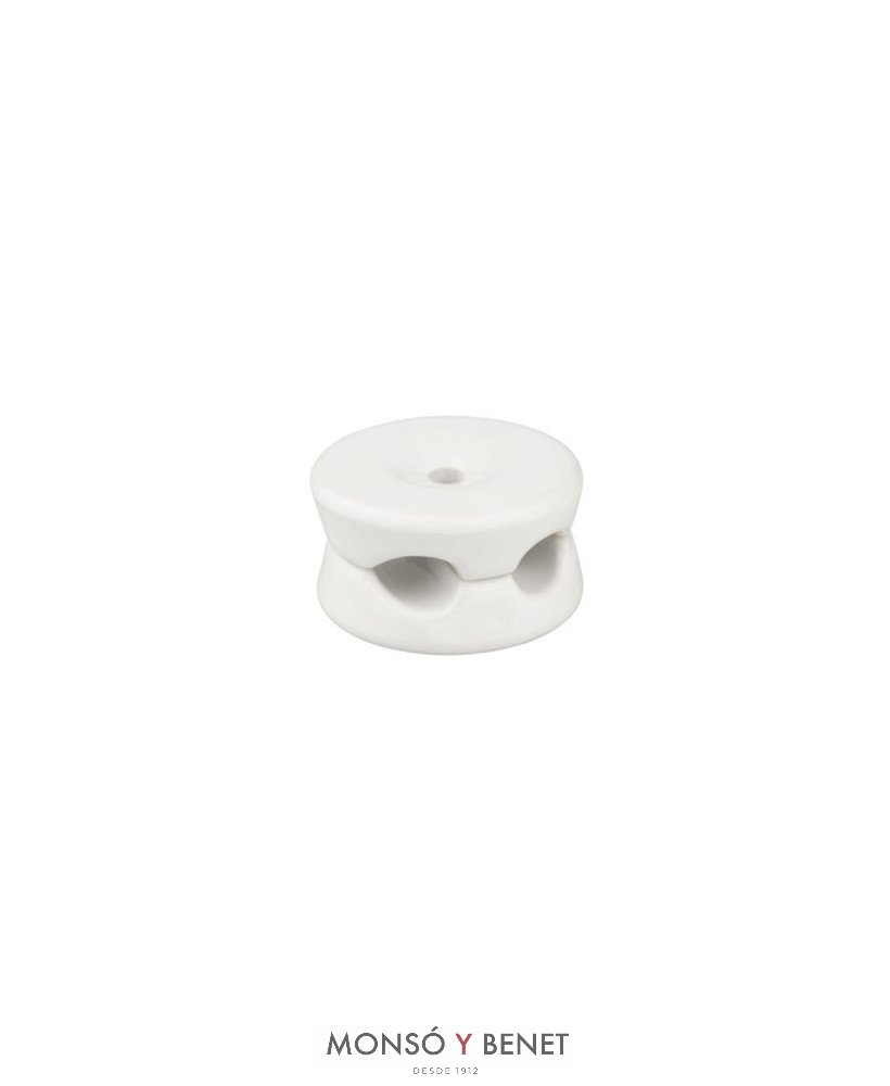 SOPORTE DOBLE PARA CABLE SP-151 PORCELANA BLANCO