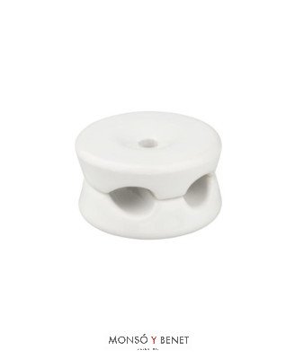 PACK 5 SOPORTES DOBLES CABLE SP-151 PORCELANA BLANCO