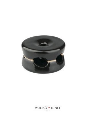 PACK 5 SOPORTES DOBLES CABLE SP-151 PORCELANA NEGRO