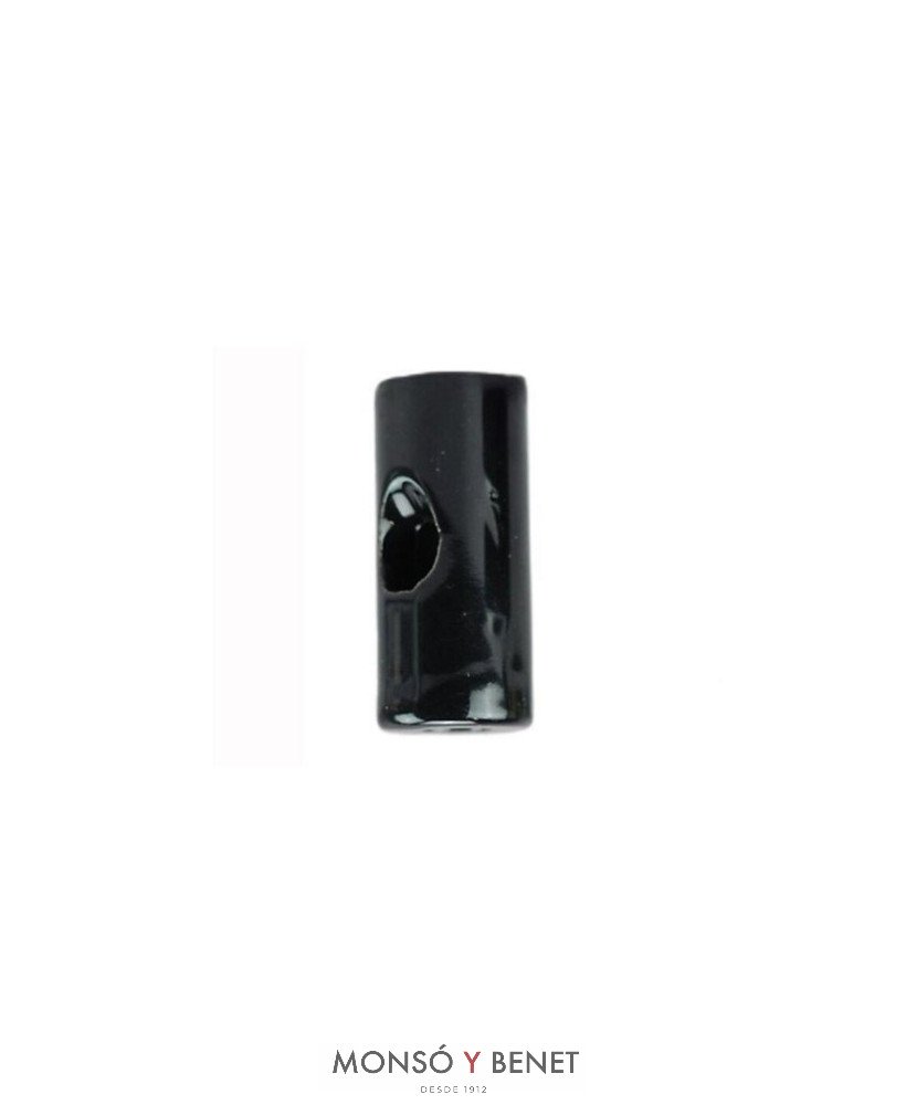 SOPORTE PORCELANA CABLE BAJANTE RECTO ZATAL-R-P NEGRO
