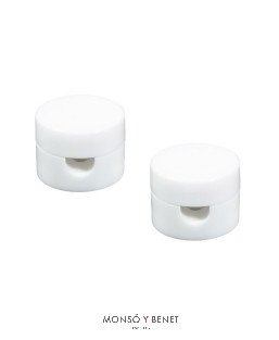 PACK 2 SOPORTES CABLE 8MM SP-152 BLANCO