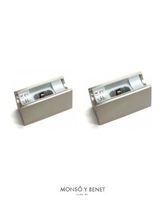 APLIQUE DOS PORTALAMPARAS METAL LINESTRA OMEGA 2-2 NIQ.MATE