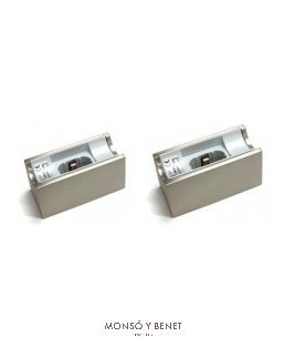 APLIQUE DOS PORTALAMPARAS METAL LINESTRA OMEGA 2-2 NIQ.MATE