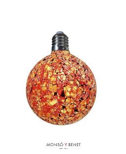 BOMBILLA LED GLOBO TIFFANY NARANJA 125mm 04G1TN E27