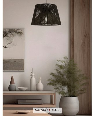 COLGANTE PARA BOMBILLA O VENTILADOR VE2739CCT MANILA NEGR