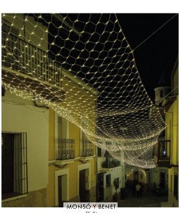 RED 200 LEDs CALIDOS CABLE BLANCO IP65 D20114