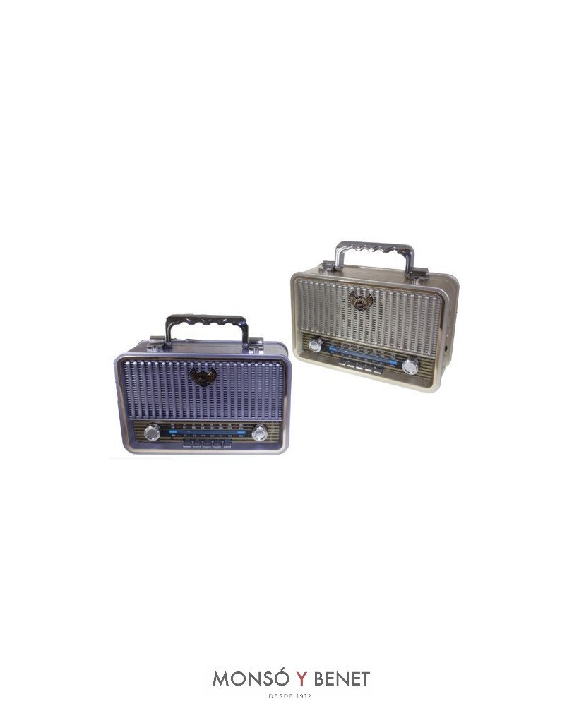 RADIO RETRO SALT LAKE 3 BANDAS+MP3+TF+USB MD-1908-BT