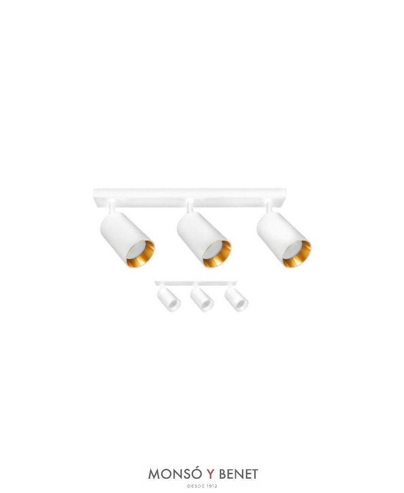 REGLETA 3 FOCOS ORIENTABLES 3xGU10 RF-773 B BLANCO