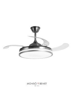 VENTILADOR TECHO RETRACTIL CON PLAFON 60W VERONA NM