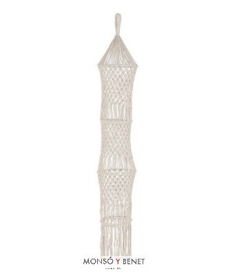 PANTALLA TEXTIL MACRAME 25x25x160c PM-2114