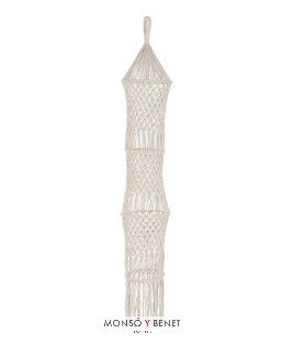PANTALLA TEXTIL MACRAME 25x25x160c PM-2114