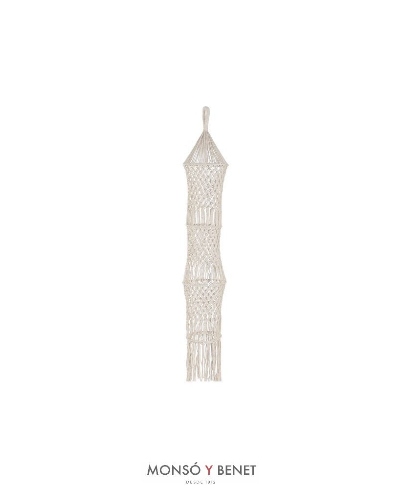 PANTALLA TEXTIL MACRAME 25x25x160c PM-2114
