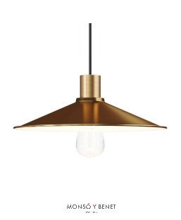 PANTALLA METALICA 6006/30 BRONCE PULIDO