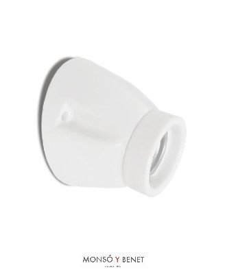APLIQUE PORTALÁMPARAS INCLINADO CERAMICO 62390 BLANCO