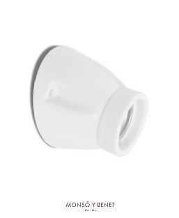 APLIQUE PORTALÁMPARAS INCLINADO CERAMICO 62390 BLANCO