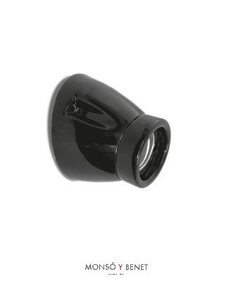APLIQUE PORTALÁMPARAS INCLINADO CERAMICO 62390 NEGRO