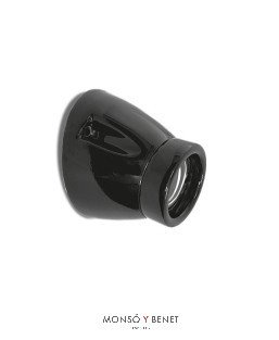 APLIQUE PORTALÁMPARAS INCLINADO CERAMICO 62390 NEGRO