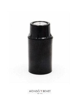 PORTALAMPARAS E-14 No. 4403 TORNILLO NEGRO