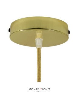 BASE SOPORTE TECHO 120MM. 1 SALIDA B-120 ORO BRILLO
