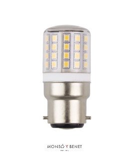 BOMBILLA TUBULAR LED T27x58 230V - 3W 03TCB3 Ba22d 3000K