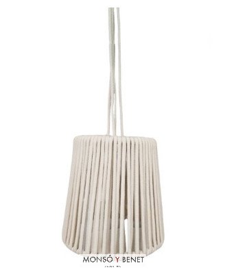 LAMPARA TECHO CORDEL TEXTIL CONTAHANG COLGANTE BLANCO