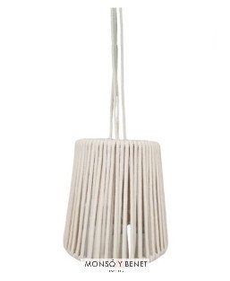 LAMPARA TECHO CORDEL TEXTIL CONTAHANG COLGANTE BLANCO