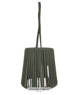 LAMPARA TECHO CORDEL TEXTIL CONTAHANG V COLGANTE VERDE