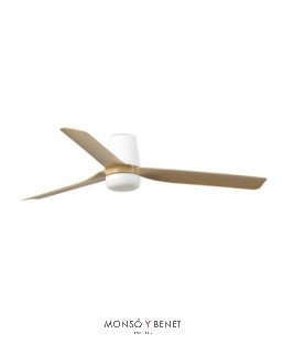PUNT TUB M Ø1300MM BLANCO 3 P MADERA CLARA LED 18W