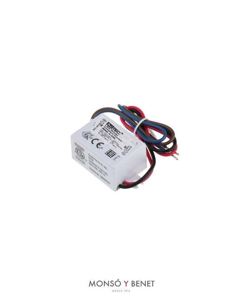 DRIVER LED 350mA. CORRIENTE CONSTANTE 6W Máx, 24V PTD-101
