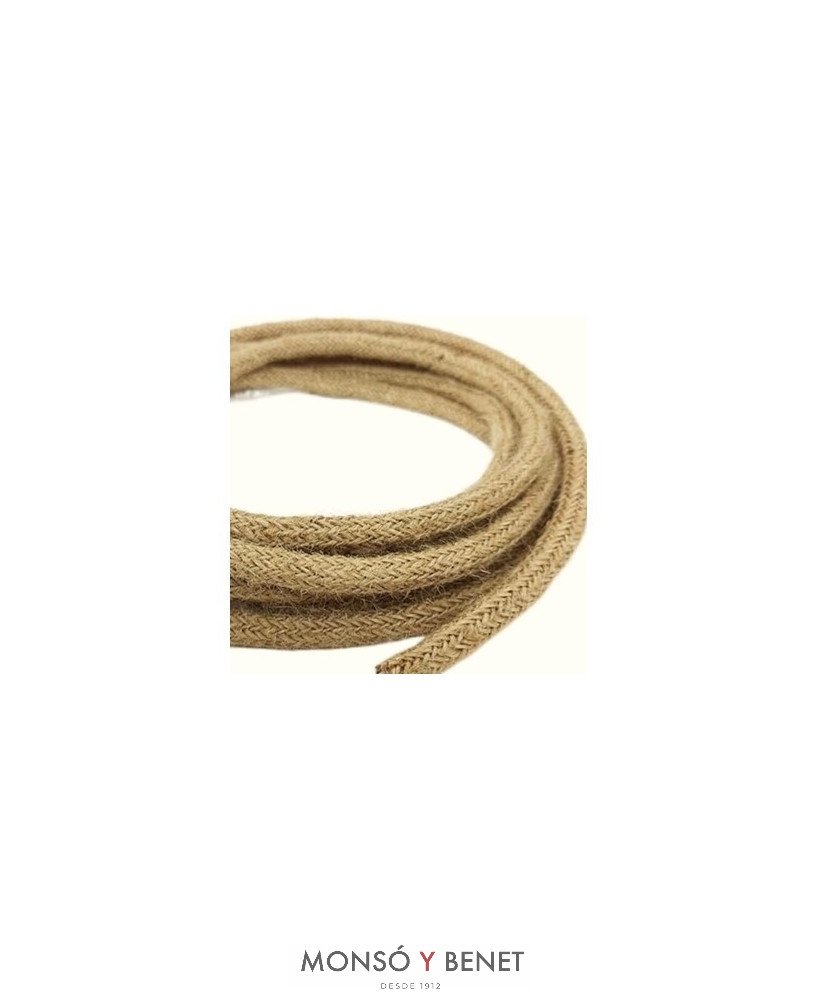 ROLLO 5M. MANGUERA FORRADA DE TEXTIL IMITACION CAÑAMO 2X0.7