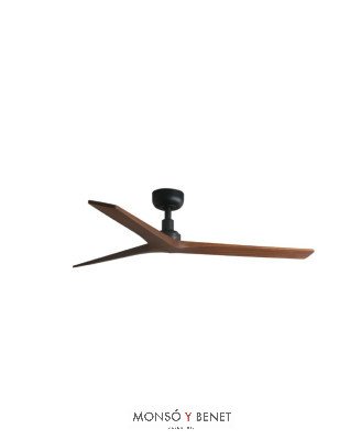KLIM M Ø1250mm NEGRO 3 PALAS MADERA NOGAL OSCURO
