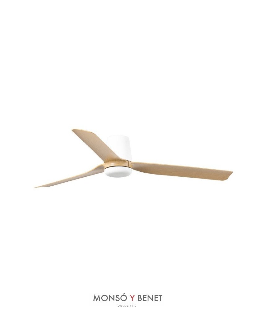 PUNT TUB M Ø1300MM BLANCO 3 PALAS MADERA CLARA