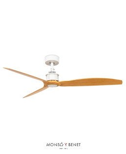 JUST FAN Ø1280MM BLANCO 3 PALAS MADERA CLARA