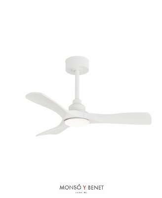 2198767 - Ventilador de techo blanco Ø91 cm con luz LED