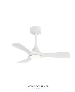 2198767 - Ventilador de techo blanco Ø91 cm con luz LED