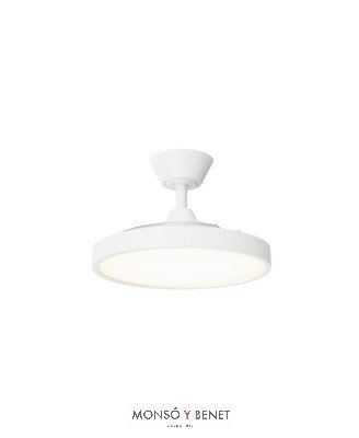 BOMBAY de palas retráctiles ESTILO S en blanco. Ø88cm.