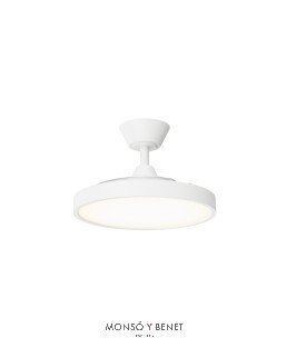 BOMBAY de palas retráctiles ESTILO S en blanco. Ø88cm.