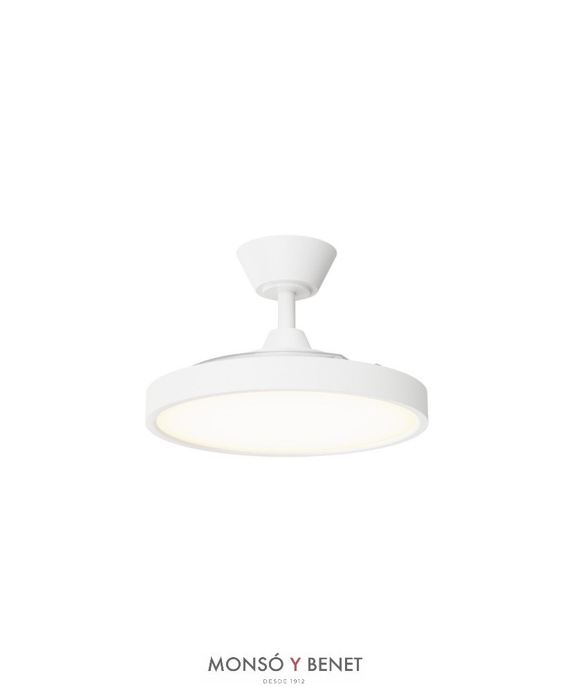 BOMBAY de palas retráctiles ESTILO S en blanco. Ø88cm.