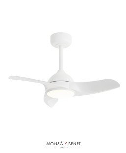 2199399 - Ventilador de techo blanco Ø76 cm con luz LED