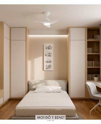 2199399 - Ventilador de techo blanco Ø76 cm con luz LED
