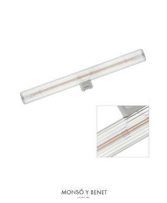 BOMBILLA HILO LED LINESTRA 1C S14D 6W TR RAYADA2700K DIM 30C
