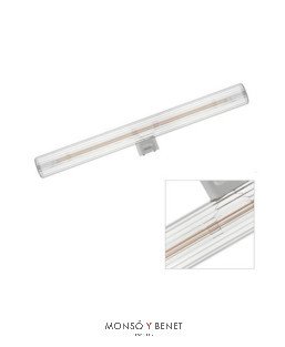 BOMBILLA HILO LED LINESTRA 1C S14D 6W TR RAYADA2700K DIM 30C