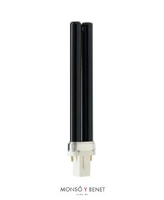 BOMBILLA FLUORESCENTE PL LUZ NEGRA BLB PH.9W G23